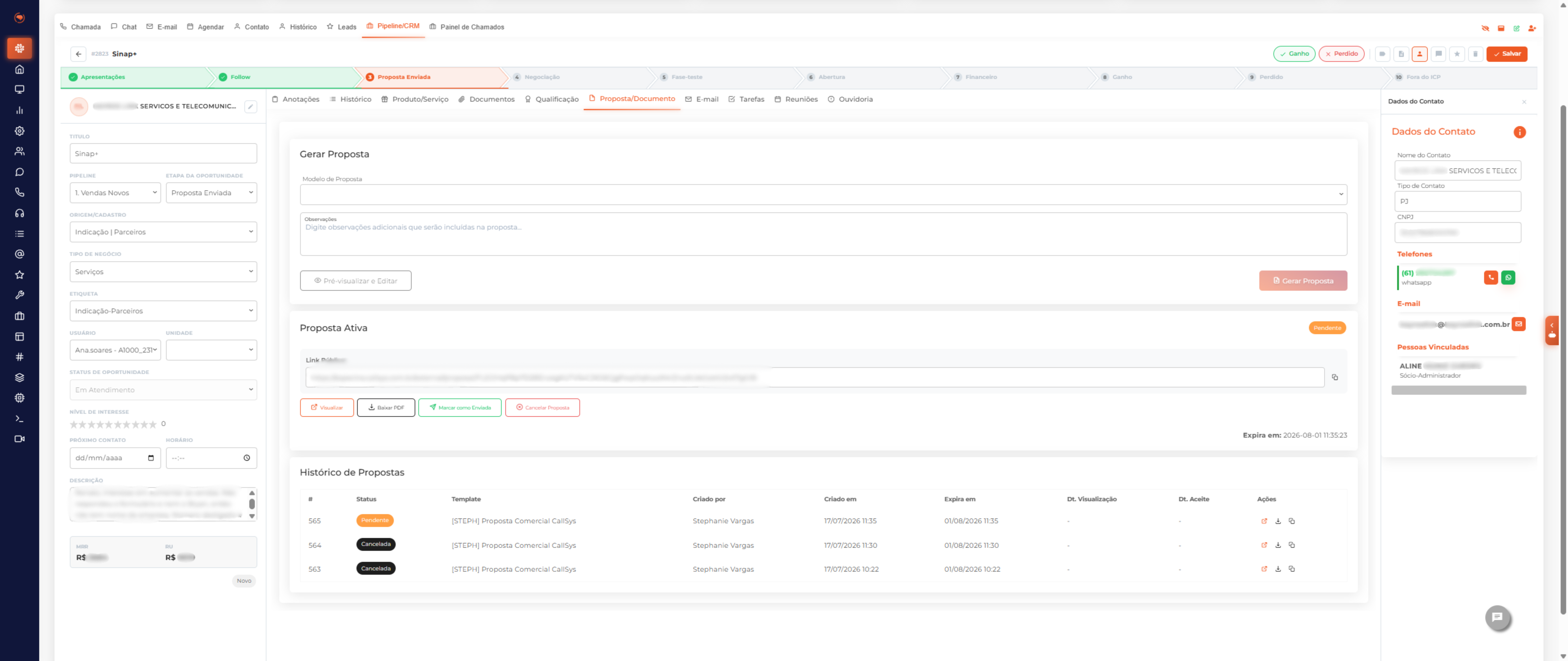 Sinap+ — CRM conversacional via WhatsApp