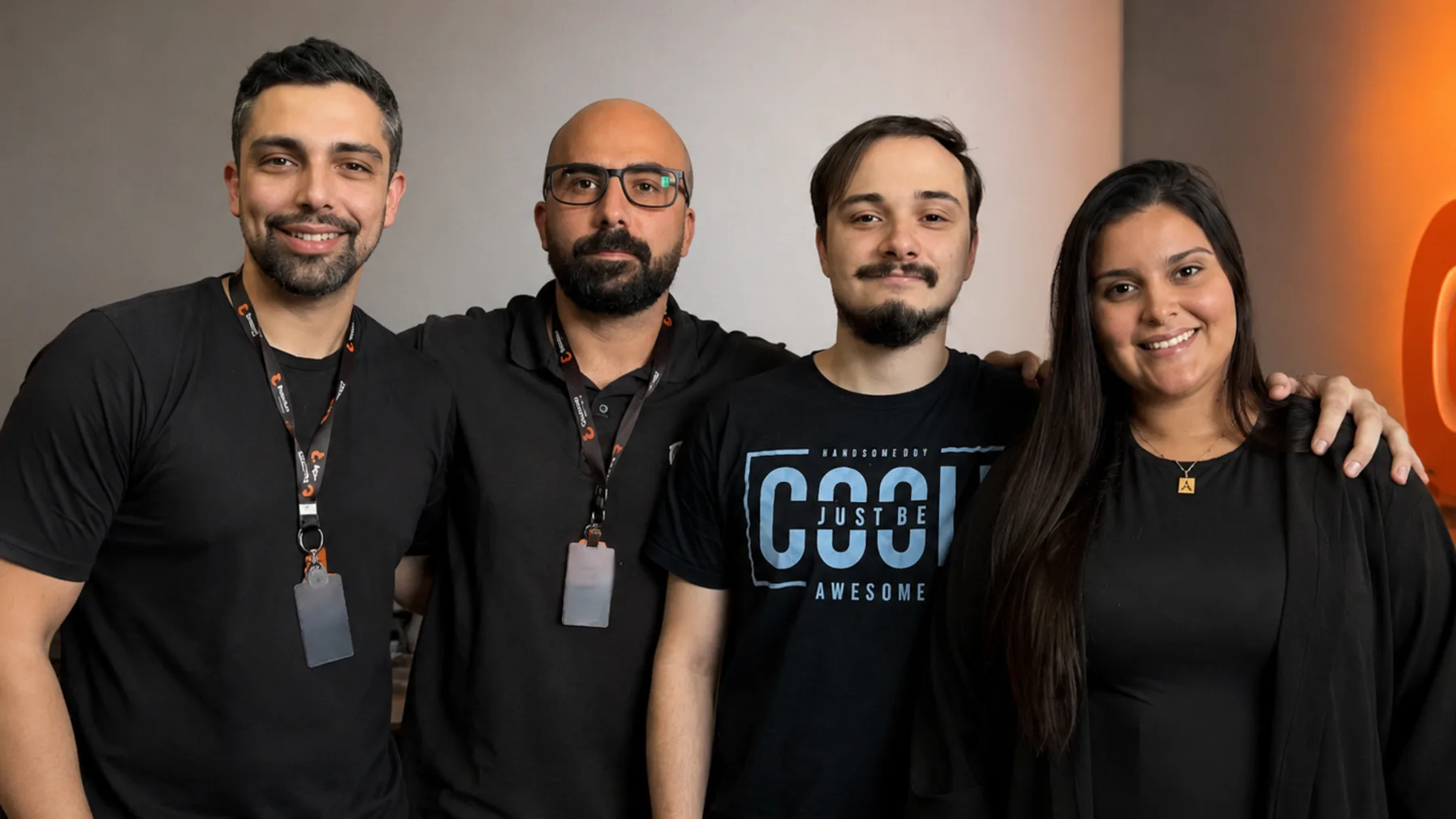 Alan, Marcello, Guibson e Ana Laura, dos times de CS e CX