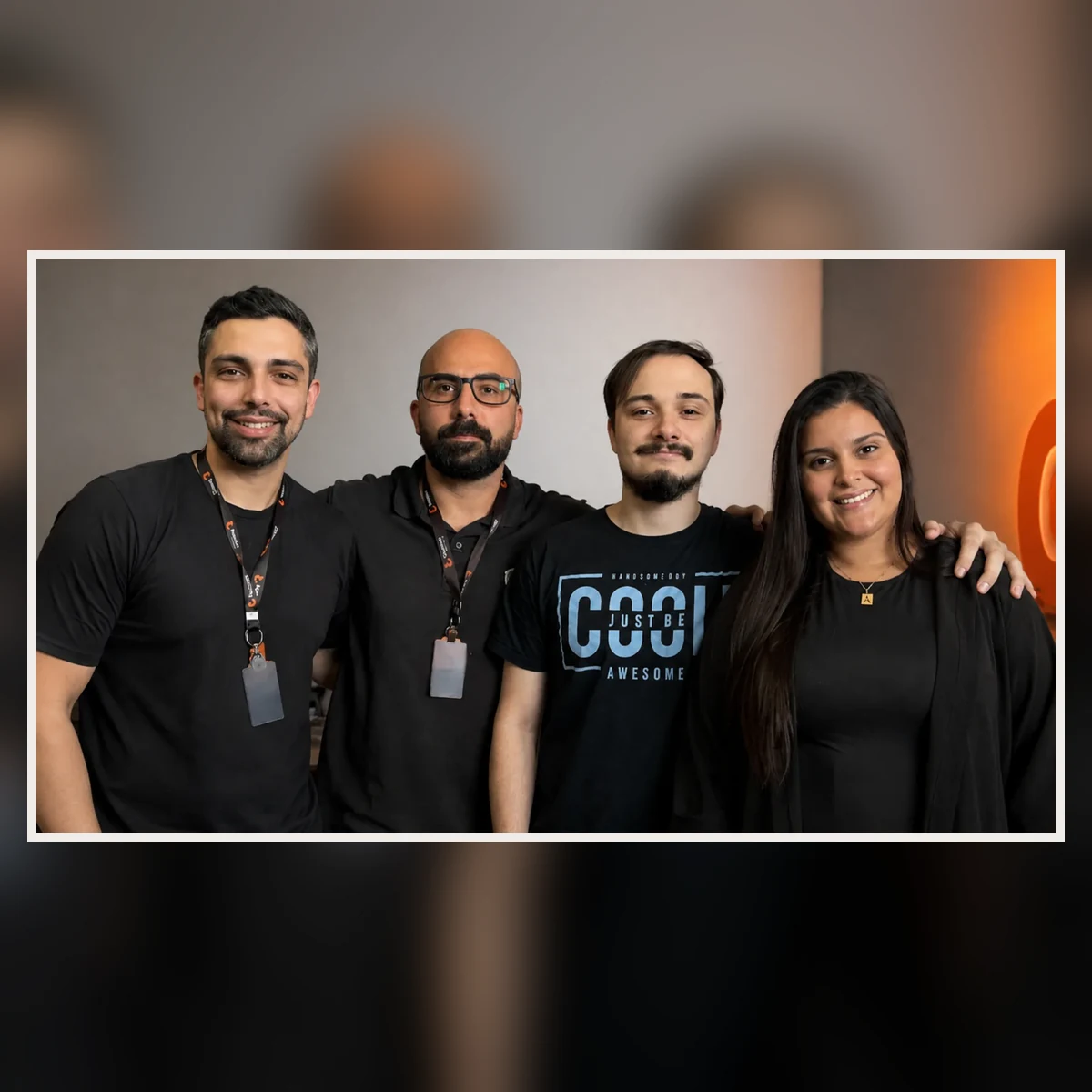 Alan, Marcello, Guibson e Ana Laura, dos times de CS e CX